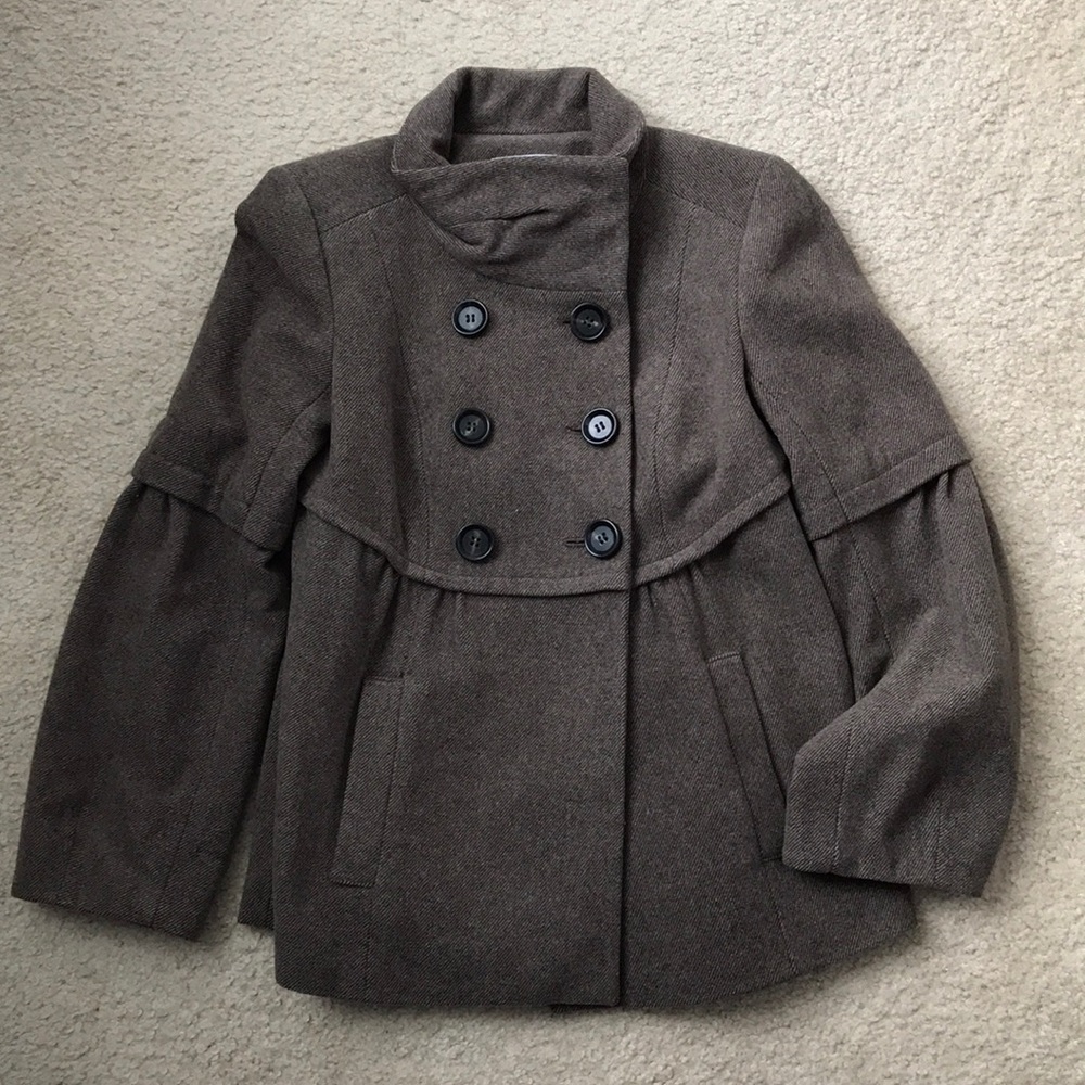 LOFT PETITE size 0P wool pea coat